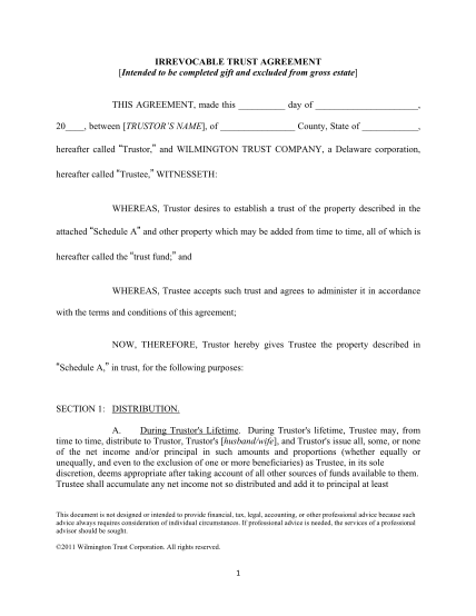 26 Revocable Living Trust Sample page 2 - Free to Edit, Download ...