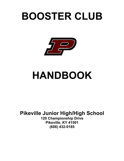 118112207-booster-club-handbook-pikeville-independent-schools-kentucky-pikeville-kyschools