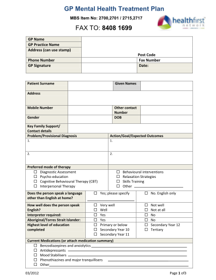 75 Mental Health Treatment Plan Template Download Page 2 Free To Edit 