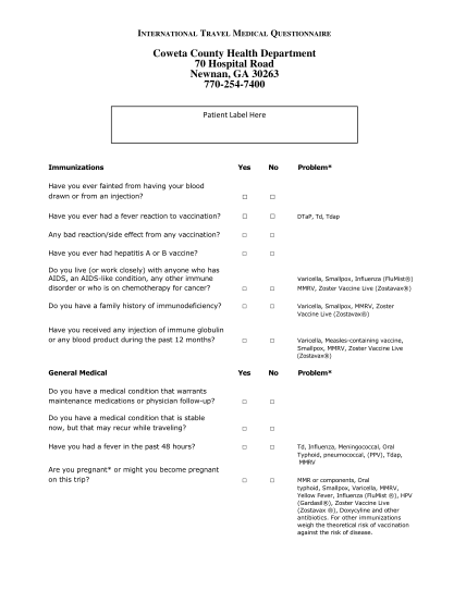 23 travel questionnaire sample page 2 - Free to Edit, Download & Print ...