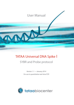 119200740-tataa-universal-dna-spike-i-user-manual-tataa-biocenter