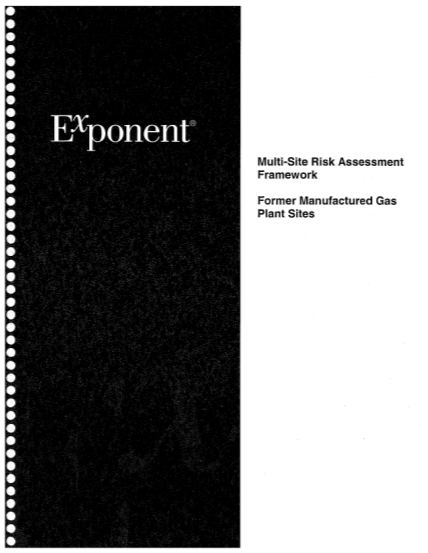 11990756-multi-site-risk-assessment-framework-former-manufactured-gas-plant-sites-september-2007-multi-site-risk-assessment-framework-former-manufactured-gas-plant-sites-september-2007-epa