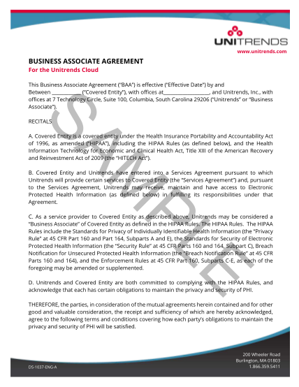 120598093-business-associate-agreement-unitrends