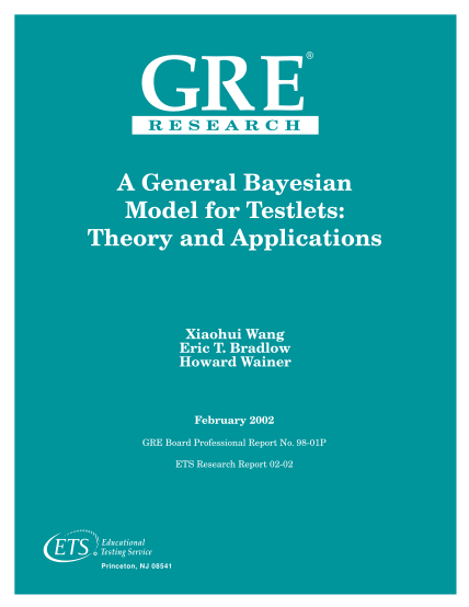 121320870-a-general-bayesian-model-for-testlets-theory-and-applications