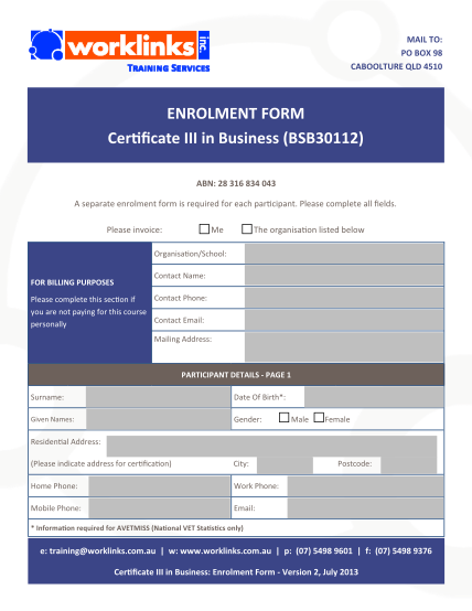 121909016-enrolment-bformb-certificate-iii-in-business-bsb30112-worklinks