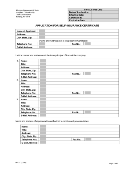 123942-fillable-certificate-of-self-insurance-application-tennessee-form-michigan