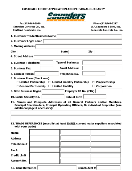 1250607-creditapp-customer-credit-application-and---saunders-concrete-various-fillable-forms