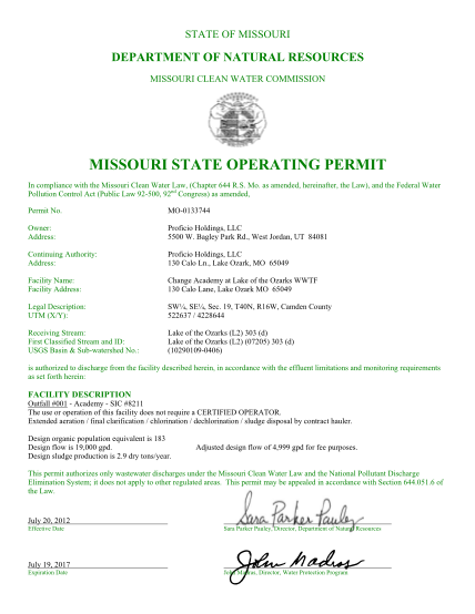 125150-0133744-missouri-state-operating-permit---draft-mod-new--state-missouri-dnr-missouri