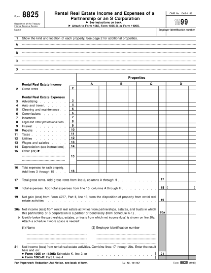 12890716-f8825-1999-form-8825-rev-october-1999----irs-various-fillable-forms-irs