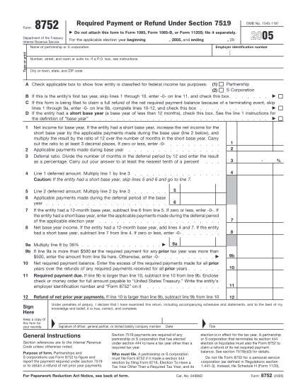 12890883-f8752-2005-2005-form-8752-required-payment-or-refund-under-section-7519-various-fillable-forms-irs