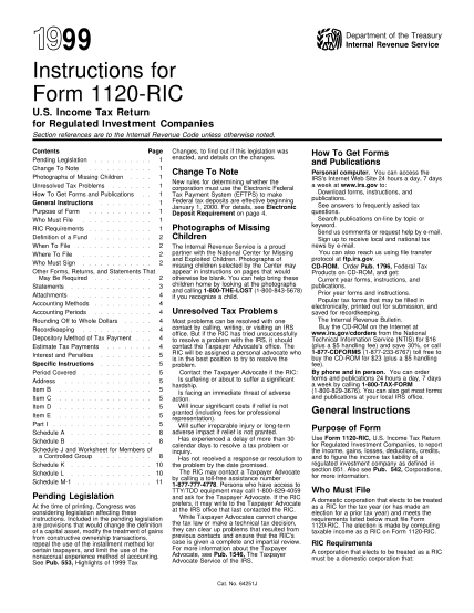 12891336-i1120ric-1999-1999-instructions-for-1120ric---irs-various-fillable-forms-irs