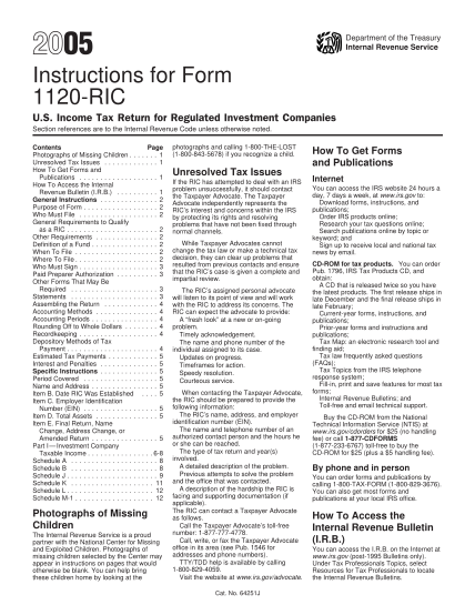 12891340-i1120ric-2005-2005-instruction-1120-ric-instructions-for-form-1120-ric-us-income-tax-return-for-regulated-investment-companies-various-fillable-forms-irs