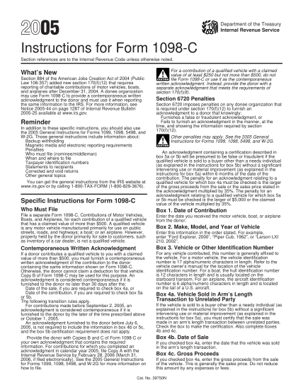 12891527-i1098c-2005-2005-instruction-1098-c-instructions-for-form-1098-c-various-fillable-forms-irs