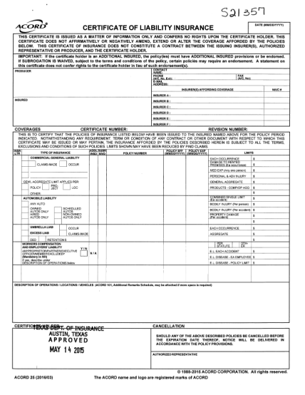 13 Acord Form 25 Free To Edit Download Print CocoDoc