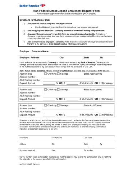 129050110-fillable-bank-of-america-non-federal-direct-deposit-form