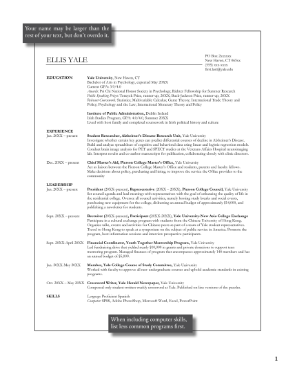 26 Resume Sample College Student Academic page 2 - Free to Edit ...
