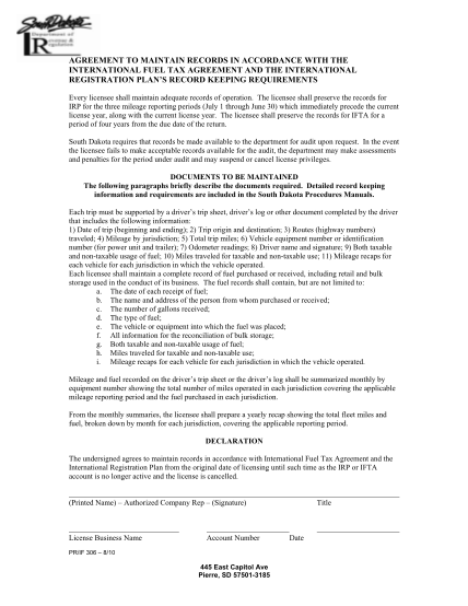 129080471-agreement-to-maintain-records-south-dakota-trucking-information