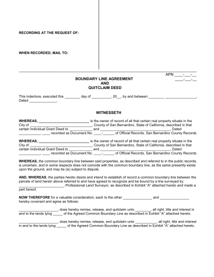 129090518-fillable-quit-claim-deed-boundry-agreement-form-sbcounty