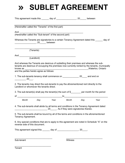 22 Sublease Agreement Form page 2 - Free to Edit, Download & Print ...