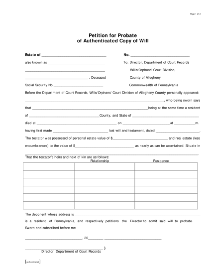 129114574-fillable-authenticated-copy-of-a-will-in-pennsylvania-form-alleghenycountypa