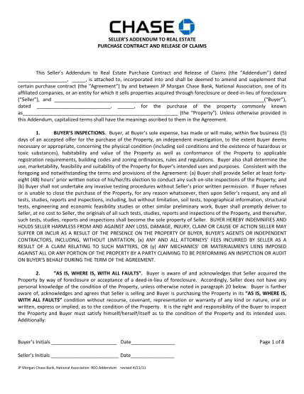 129120814-fillable-chase-sellers-addendum-to-real-estate-purchase-contract-and-release-of-claims-form