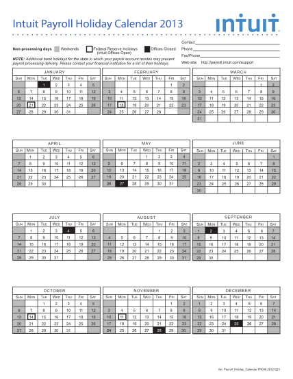 129121510-fillable-intuit-payroll-holiday-calendar-2013-form