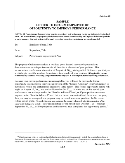 Warning Letter To Employee For Poor Performance Pdf Infoupdate org