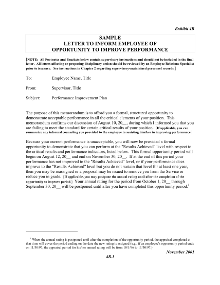 88 warning letter to employee for poor performance page 4 Free to