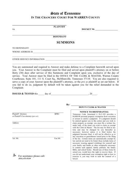 129156481-fillable-form-summons-chancery-court-knox-county-warrencountytn