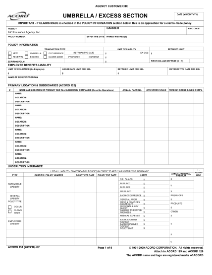 132 Acord Form page 8 - Free to Edit, Download & Print | CocoDoc