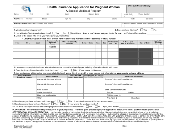 15 Apply For Medicaid Florida Free To Edit Download And Print Cocodoc 6056