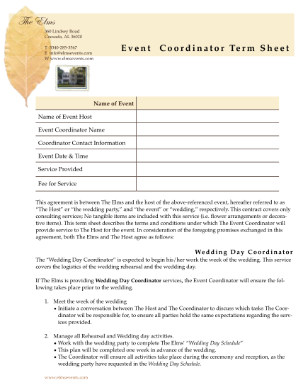 129166061-event-coordinator-term-sheet-template-2013-events-at-the-elms