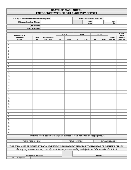 129166233-fillable-state-of-washington-emergency-worker-daily-activity-report-form-emd-wa