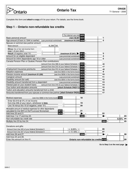 129391816-fillable-ontario-non-refundable-tax-credits-form-on428