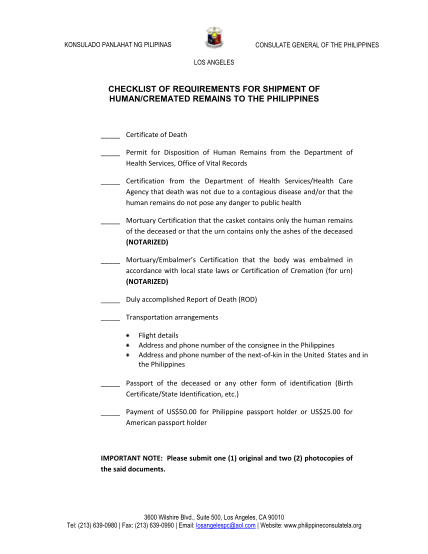 129393282-konsulado-panlahat-ng-pilipinas-consulate-general-of-the-philippines-panlahat-ng-pilipinas-los-angeles-checklist-of-requirements-for-shipment-of-humancremated-remains-to-the-philippines-certificate-of-death-permit-for-disposition-of-h