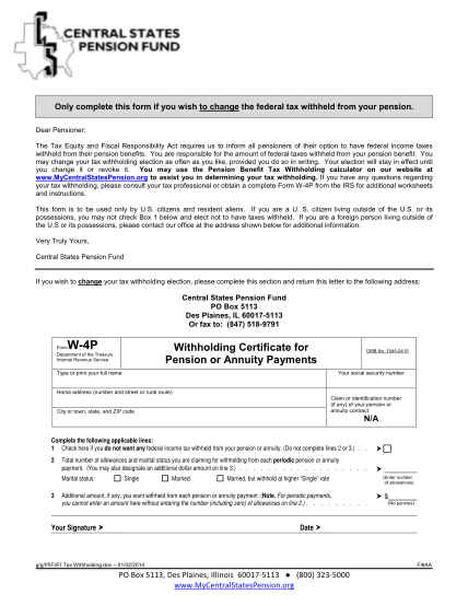 129405400-form-w-4p-from-irs-central-states-pension-fund