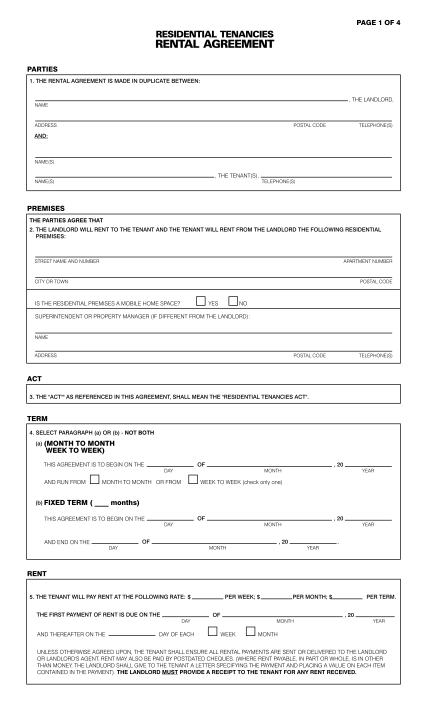 free month to month rental agreement template word pdf eforms free