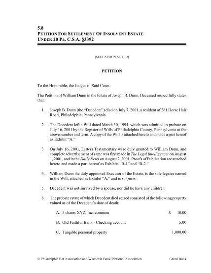 129425751-fillable-in-pa-petition-to-settle-insolvent-estate-form