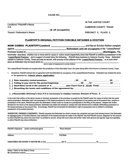 129428059-forcible-detainer-amp-eviction-pdf-cameron-county-co-cameron-tx