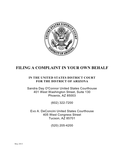 129437336-filing-a-complaint-in-your-own-behalf-district-of-arizona-azd-uscourts