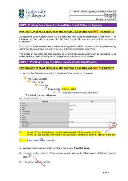 129477322-sop6-printing-copy-sales-invoicessales-credit-notes-on-agresso-gla-ac