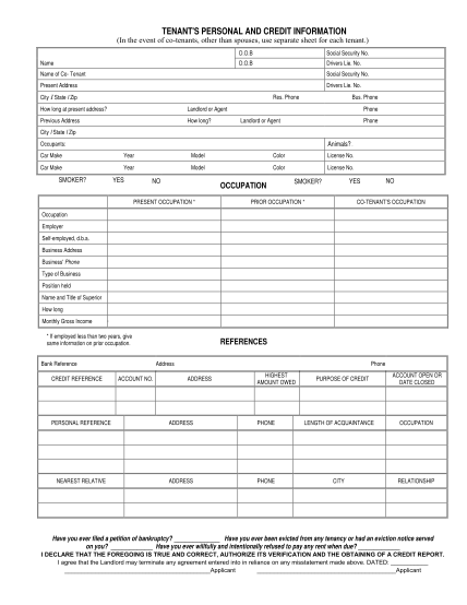 22 background check authorization form for tenant - Free to Edit ...