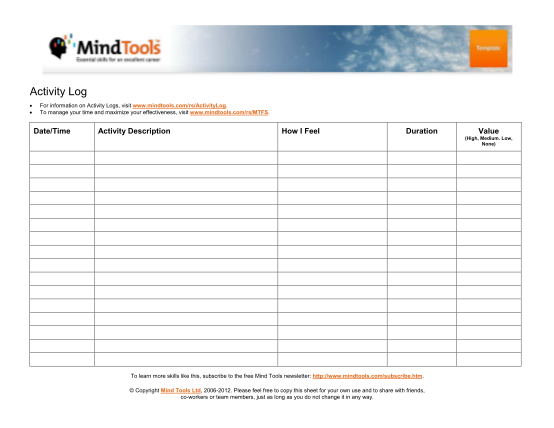 25 Activity Log Template Free To Edit Download Print CocoDoc