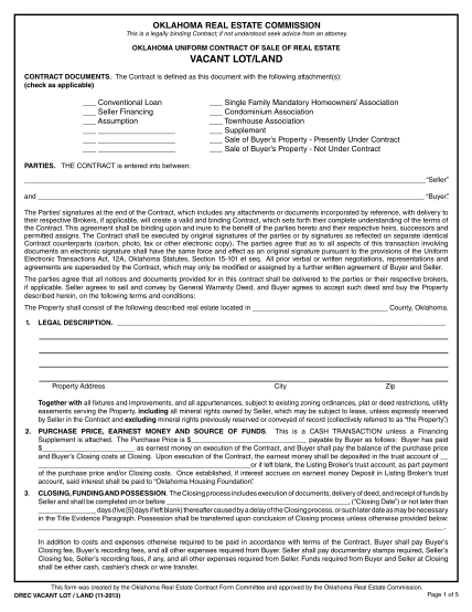 129500431-standard-agreement-for-the-sale-of-vacant-land-pennsylvania-ok