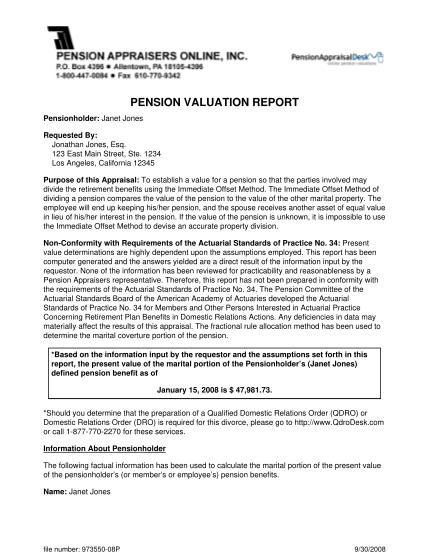 129506405-view-sample-pension-valuation-report-pensionappraisaldeskcom