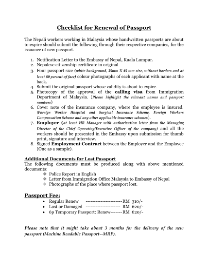 129540650-fillable-nepali-passport-renewal-checklist-form