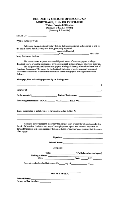 22 Mortgage Release Letter Page 2 - Free To Edit, Download & Print 