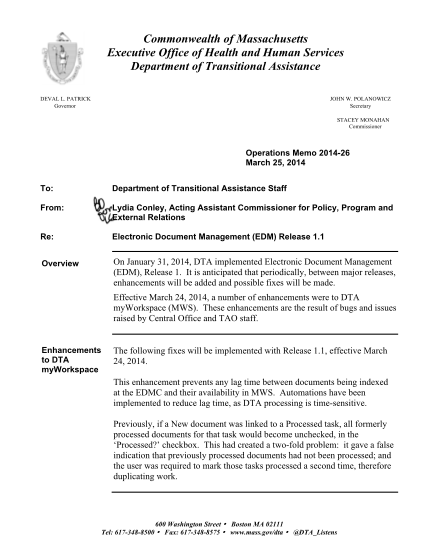 129558234-polanowicz-secretary-stacey-monahan-commissioner-operations-memo-2014-26-march-25-2014-to-department-of-transitional-assistance-staff-from-lydia-conley-acting-assistant-commissioner-for-policy-program-and-external-relations-re