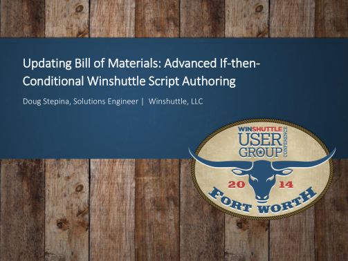129595229-updating-bill-of-materials-winshuttle-user-group-2014
