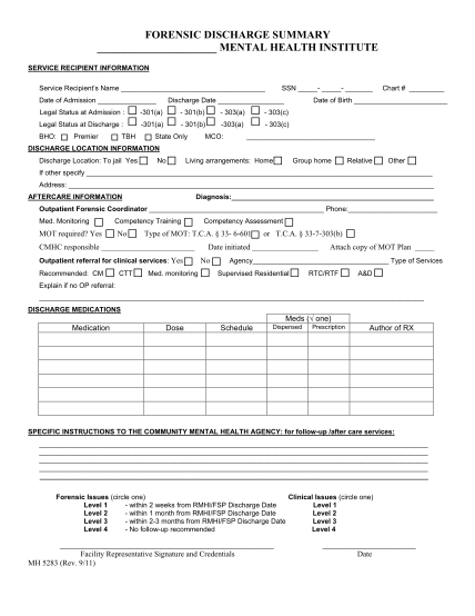 22 Discharge Summary Format - Free to Edit, Download & Print | CocoDoc